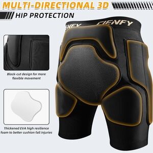 NWT 3D SZ S Hip Protective Padded Shorts EVA Pad Impact Gear for Skiing Skating